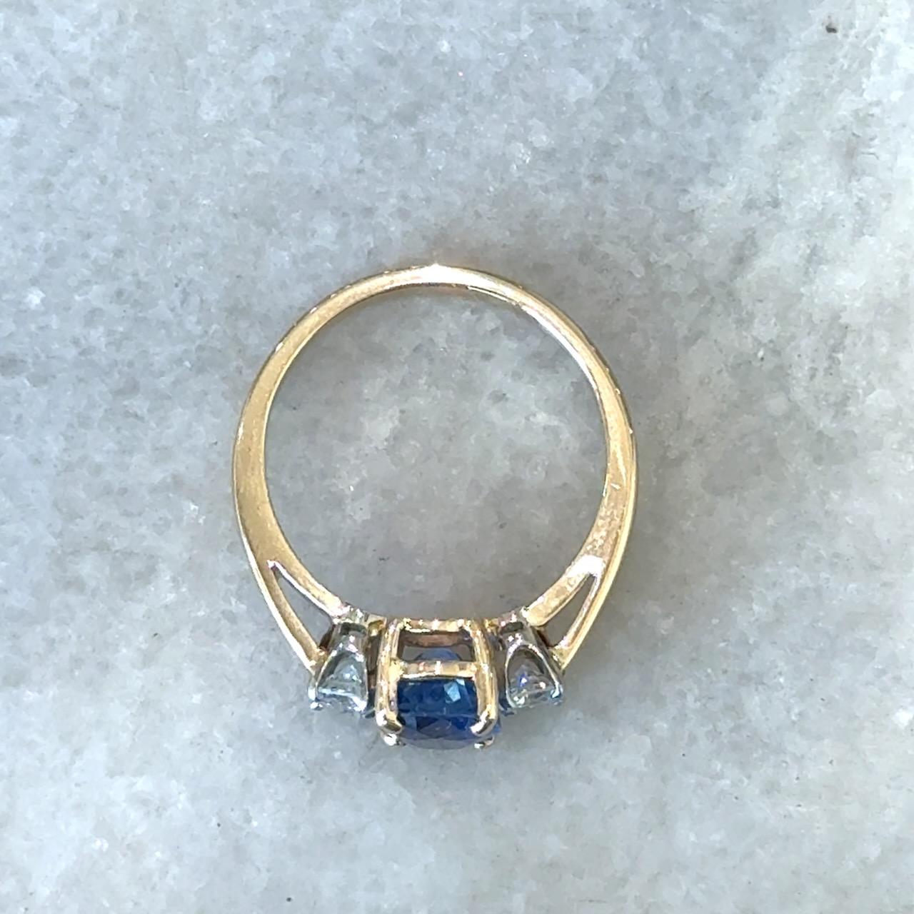 1.87CT Natural Untreated Burma Sapphire & Diamond Vintage Ring GIA For Sale 4