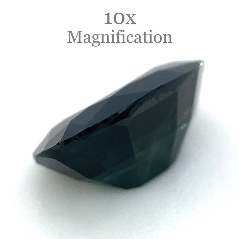 Saphir Bleu-vert D'Australie Naturel 5x4.2 Mm 0.37 Ct Traité H