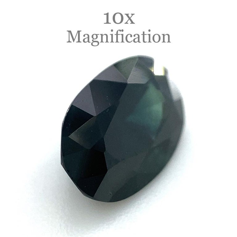 Saphir Bleu-Vert Australien 1,07 Carats - Traitement H - Naturel - 6,7 X 5,7 Mm