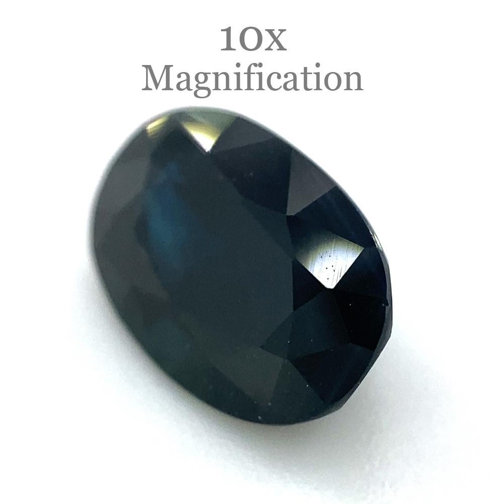 1.87ct Oval Dark Blue Sapphire from Australia For Sale 4