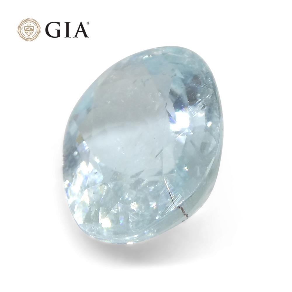 1.87ct Oval Greenish Blue Paraiba Tourmaline GIA Certified Mozambique For Sale 7
