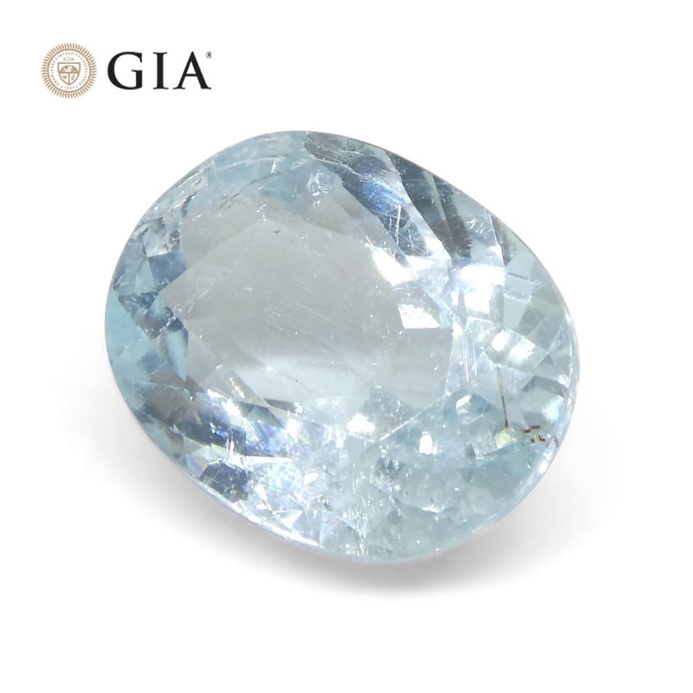 1.87ct Oval Greenish Blue Paraiba Tourmaline GIA Certified Mozambique For Sale 8