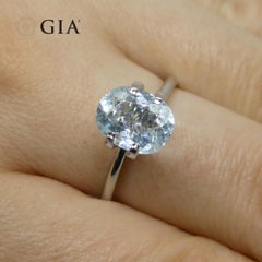 1.87ct Oval Greenish Blue Paraiba Tourmaline GIA Certified Mozambique