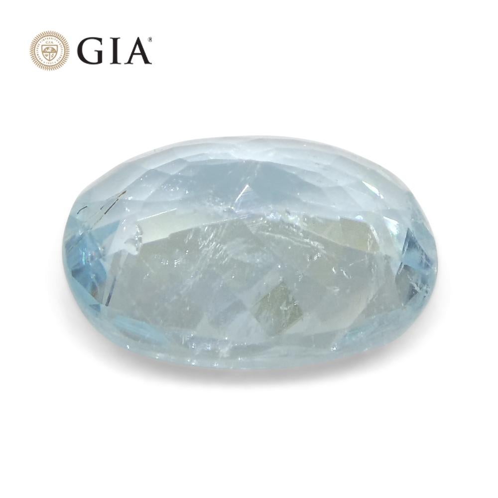 1.87ct Oval Greenish Blue Paraiba Tourmaline GIA Certified Mozambique For Sale 4