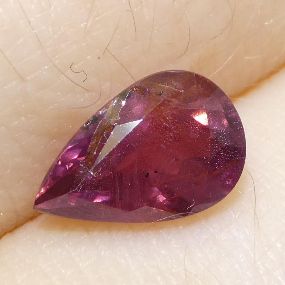 Zaffiro rosa-violaceo a pera da 1,87ct dalla Tanzania, non riscaldato in vendita 8