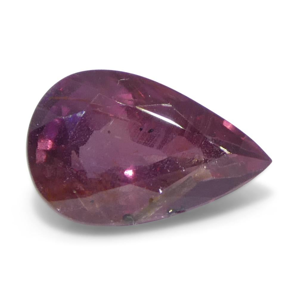 da uomo o donna Zaffiro rosa-violaceo a pera da 1,87ct dalla Tanzania, non riscaldato in vendita