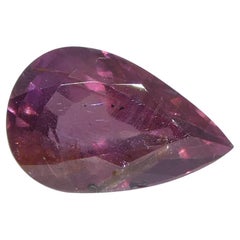 Zafiro pera rosa violáceo de Tanzania, sin calentar, 1,87ct