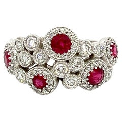 1.87CT Ruby & Diamond Ring set in 18KW