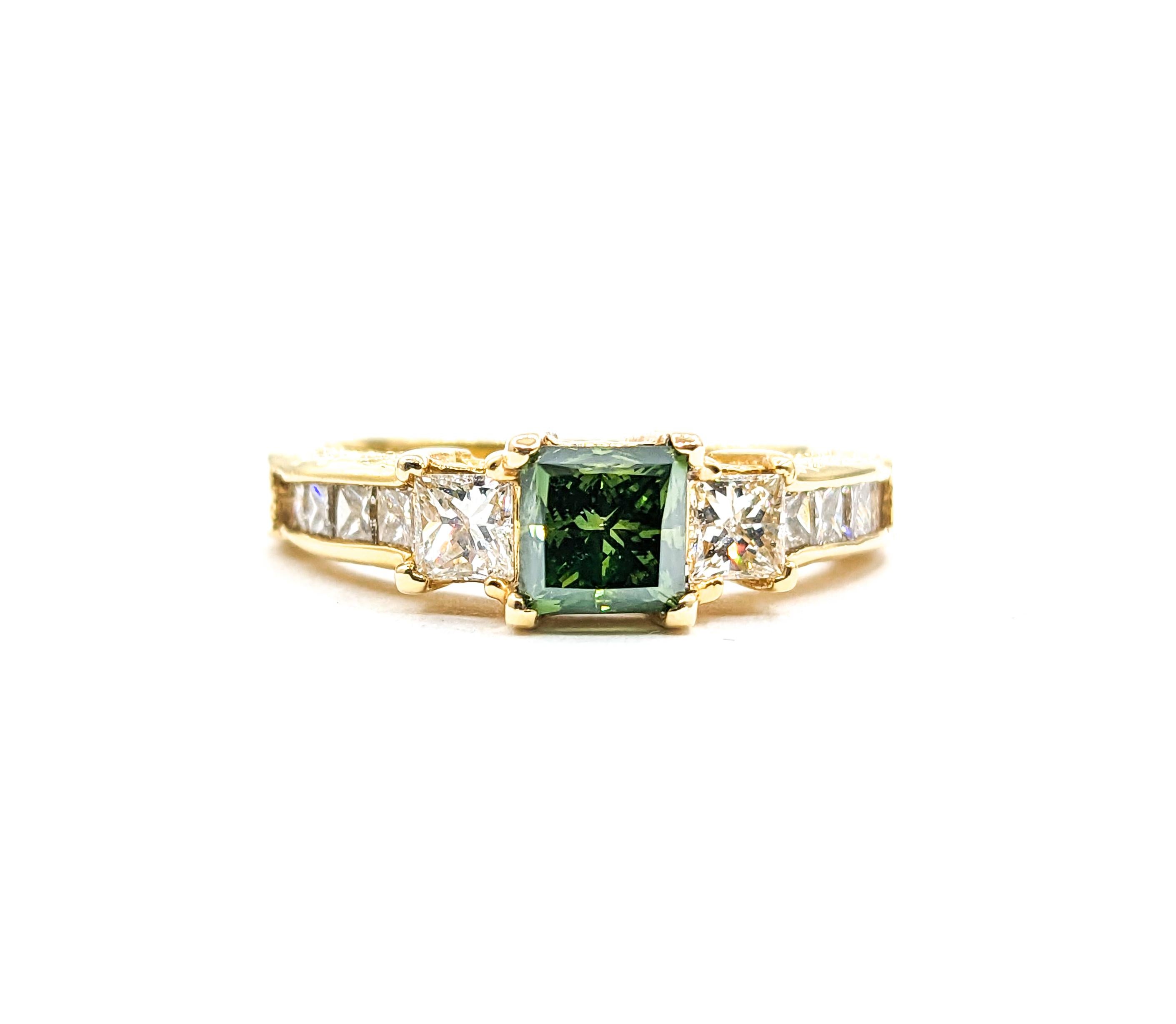 1,87ctw Princess-Cut Diamant Ring in Gelbgold im Angebot 5