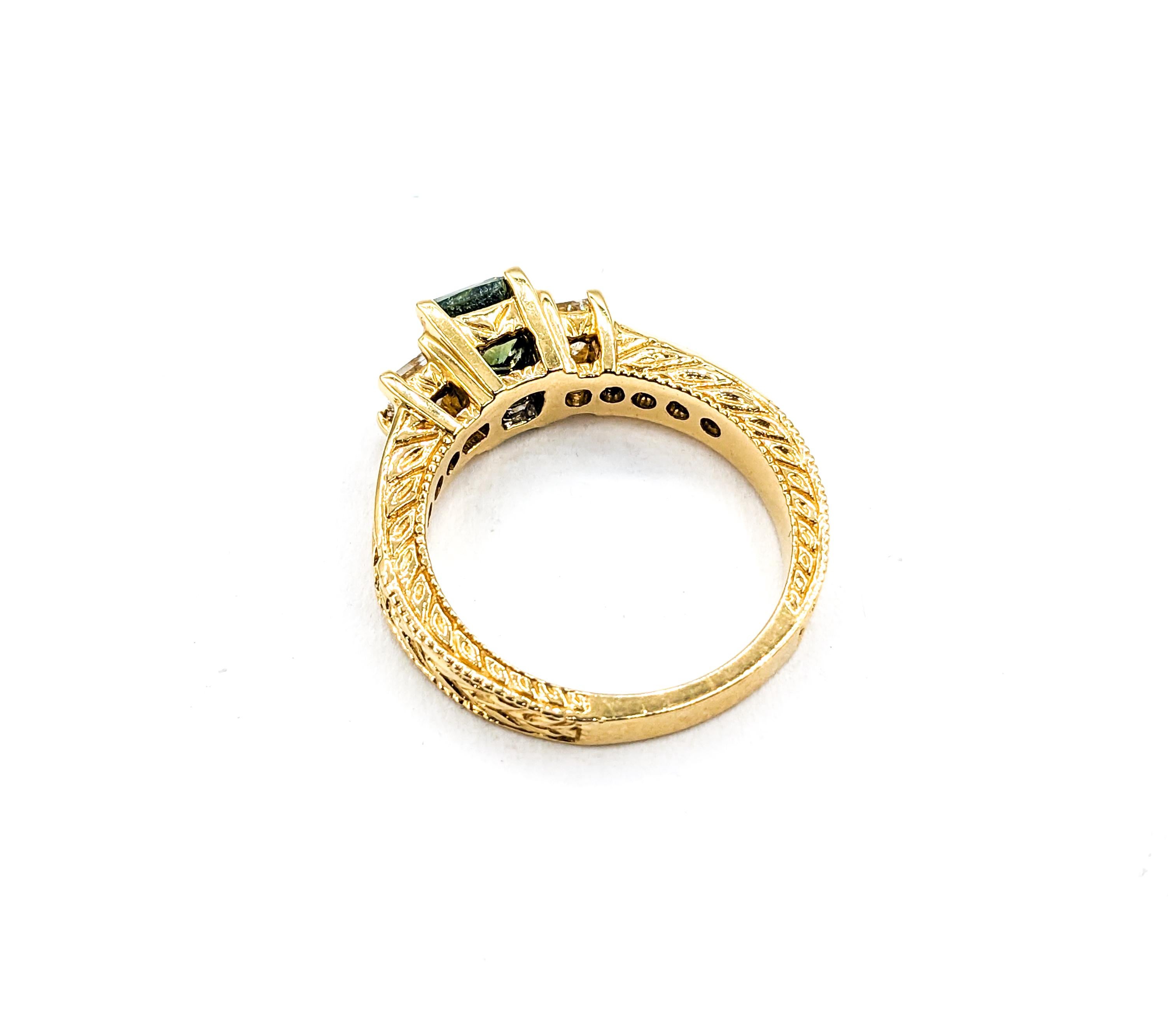 1,87ctw Princess-Cut Diamant Ring in Gelbgold Damen im Angebot