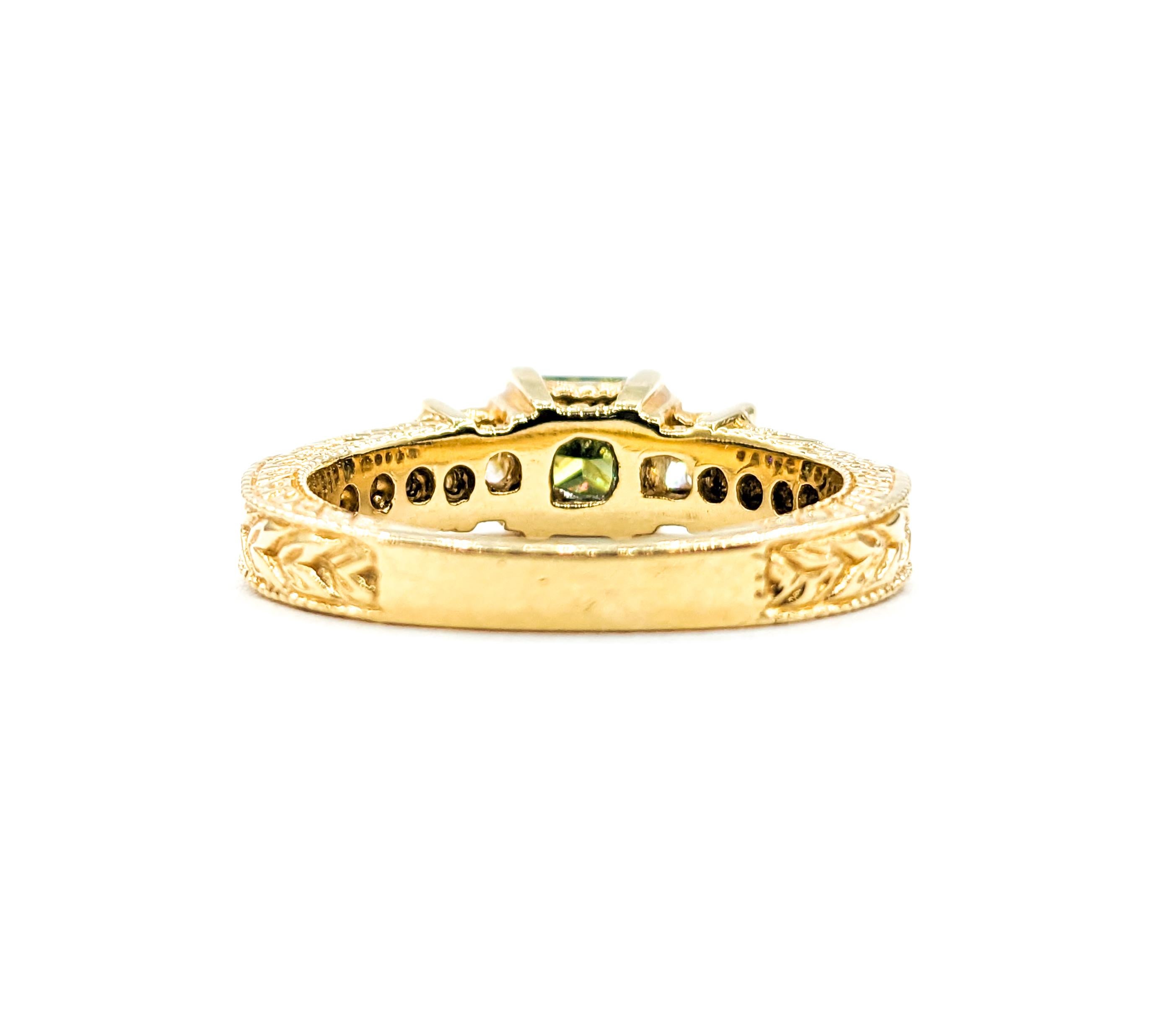 1.87ctw Princess-Cut Diamond Ring In Yellow Gold For Sale 2