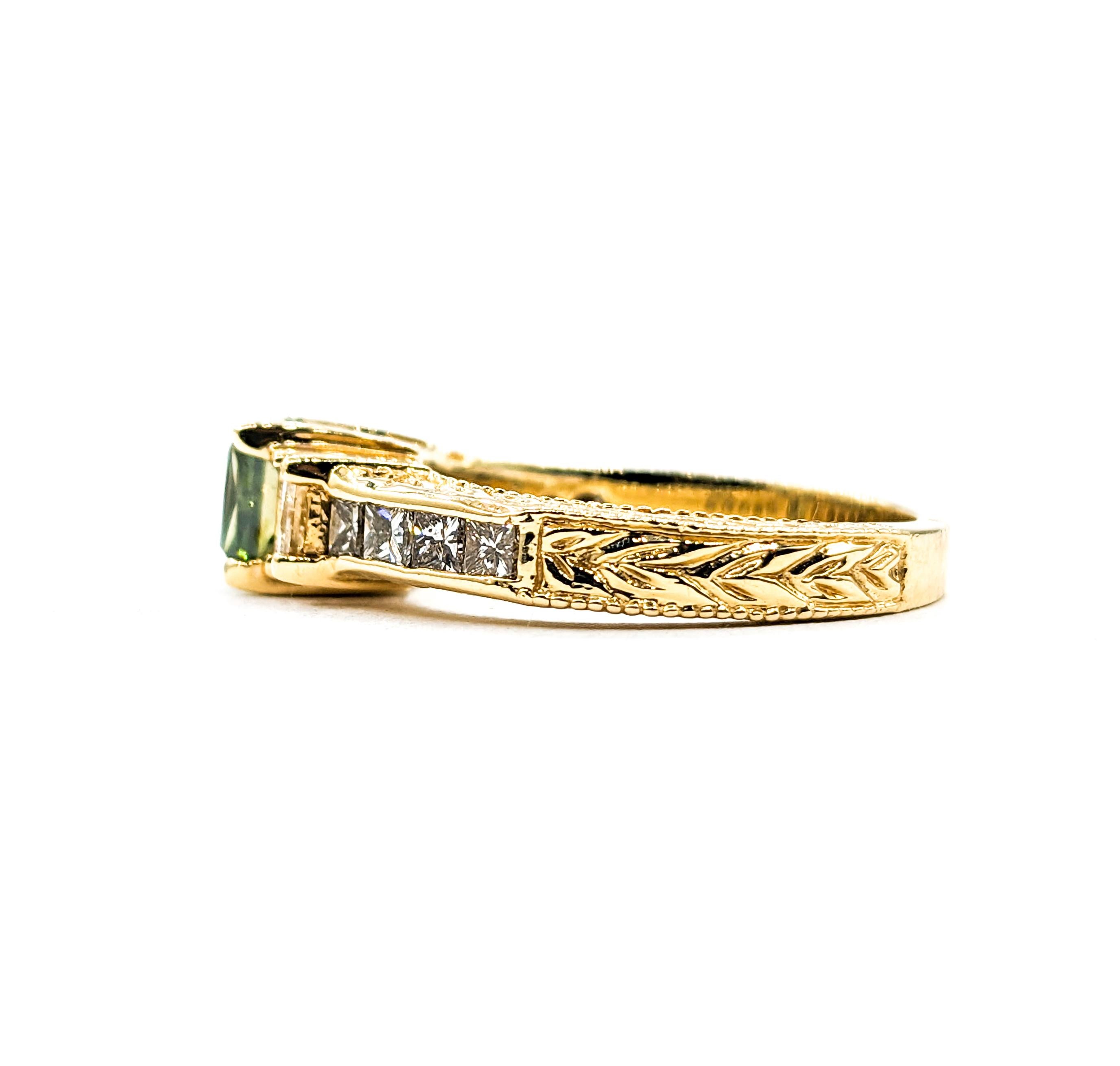 1.87ctw Princess-Cut Diamond Ring In Yellow Gold For Sale 3