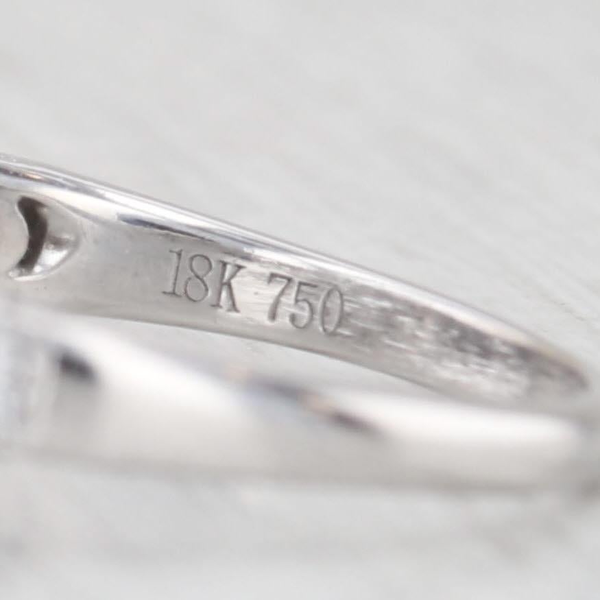 Anello di fidanzamento aureolato con diamante giallo bianco da 1,87 carati in oro bianco 18 carati, misura 8 GIA in vendita 3