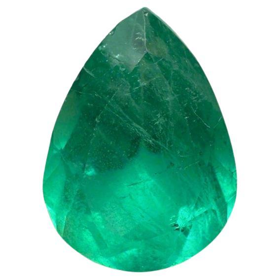 Esmeralda verde colombiana en trozos de 1,88 quilates - Lágrima talla pera - Piedra de nacimiento de mayo