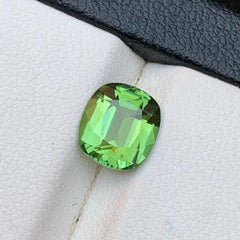 1.88 Carat Vibrant Green Natural Tourmaline Cushion Cut Loose Gemstone for Ring