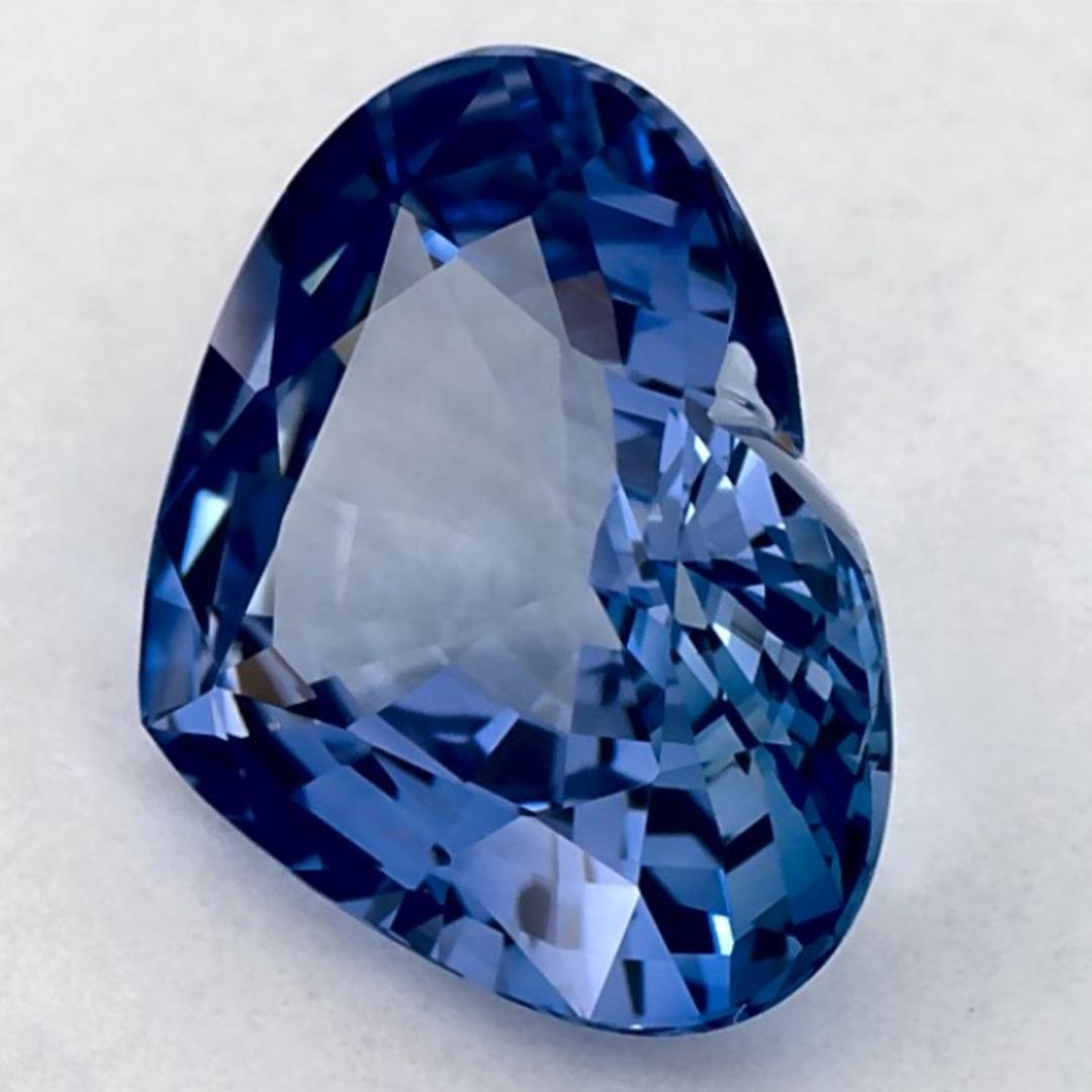 Cuore Gemma sciolta con cuore di zaffiro blu da 1.88 carati in vendita
