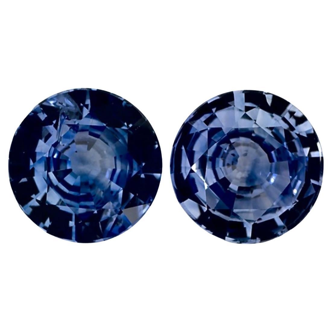 1.88 Ct Blue Sapphire Round Loose Gemstone