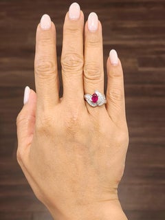 Bague de 1.88 ct de rubis et de diamants