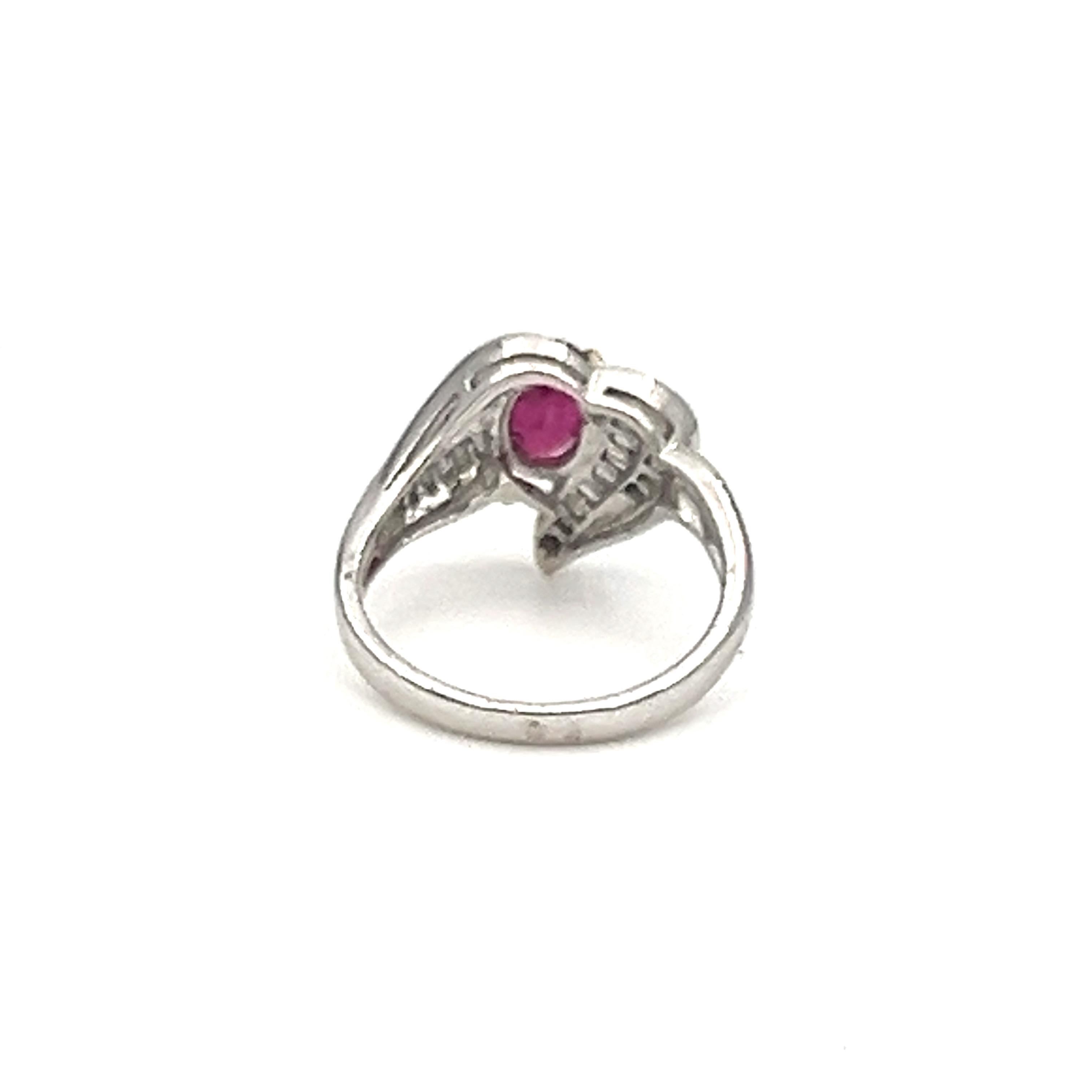1.88 ct Ruby & Diamond Ring For Sale 1