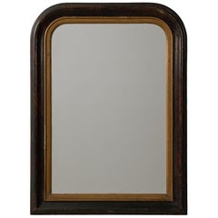 1880-1889 France Antique Gold Carved Giltwood Arched Mirror