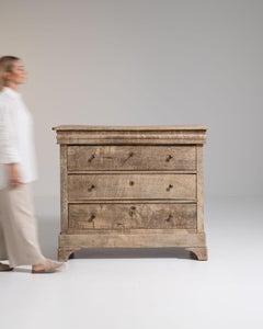 1880-1889 France Whitewashed Oak Whitewashed Oak Commode