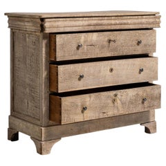1880-1889 France Whitewashed Oak Whitewashed Oak Commode