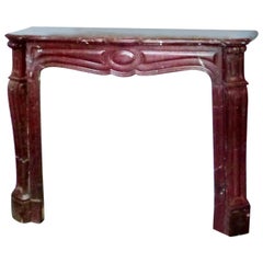 1880-1890 French ‘Rouge de Rance' Fireplace Surround Mantel