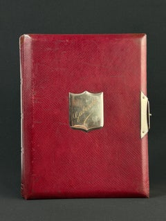 1880-1900 Ant. Maitre. Antique Leather Photo Album Gabrielle, 9.1 in