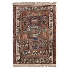 1880 Antique Caucasian Rug Antique Caucasian Kazak Rug Geometric