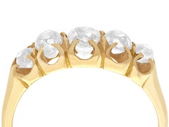 1880s Diamond and Yellow Gold Five-Stone Ring