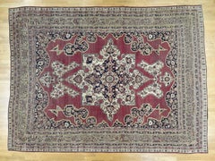 Tapis persan ancien Lavar Kerman de 1880