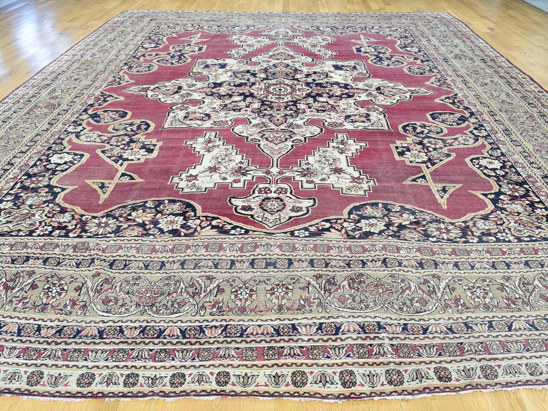 1880 Antiker persischer Lavar Kerman-Teppich (Kirman) im Angebot