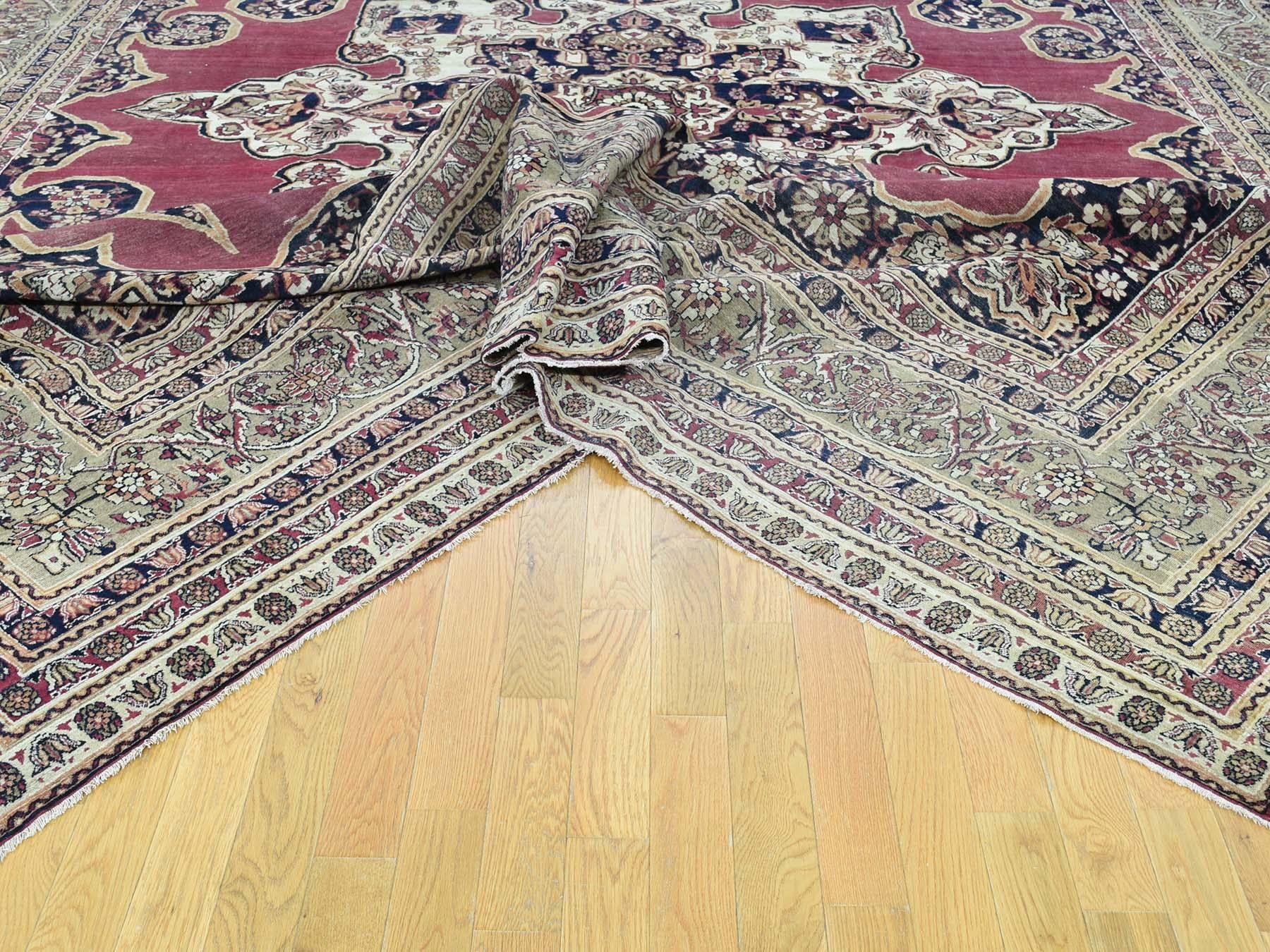 1880 Antiker persischer Lavar Kerman-Teppich (Wolle) im Angebot