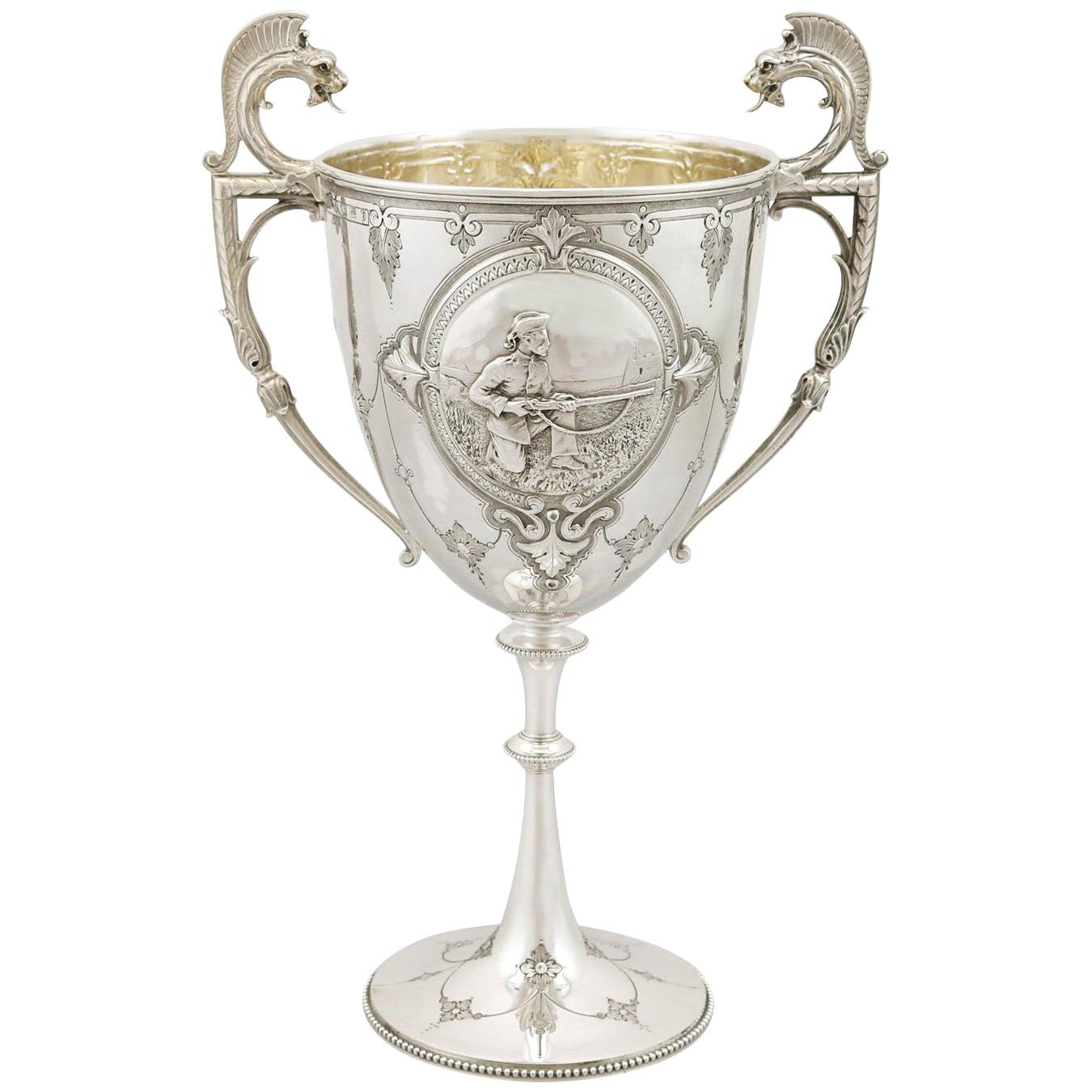 1880 Antique Victorian Sterling Silver Presentation Cup