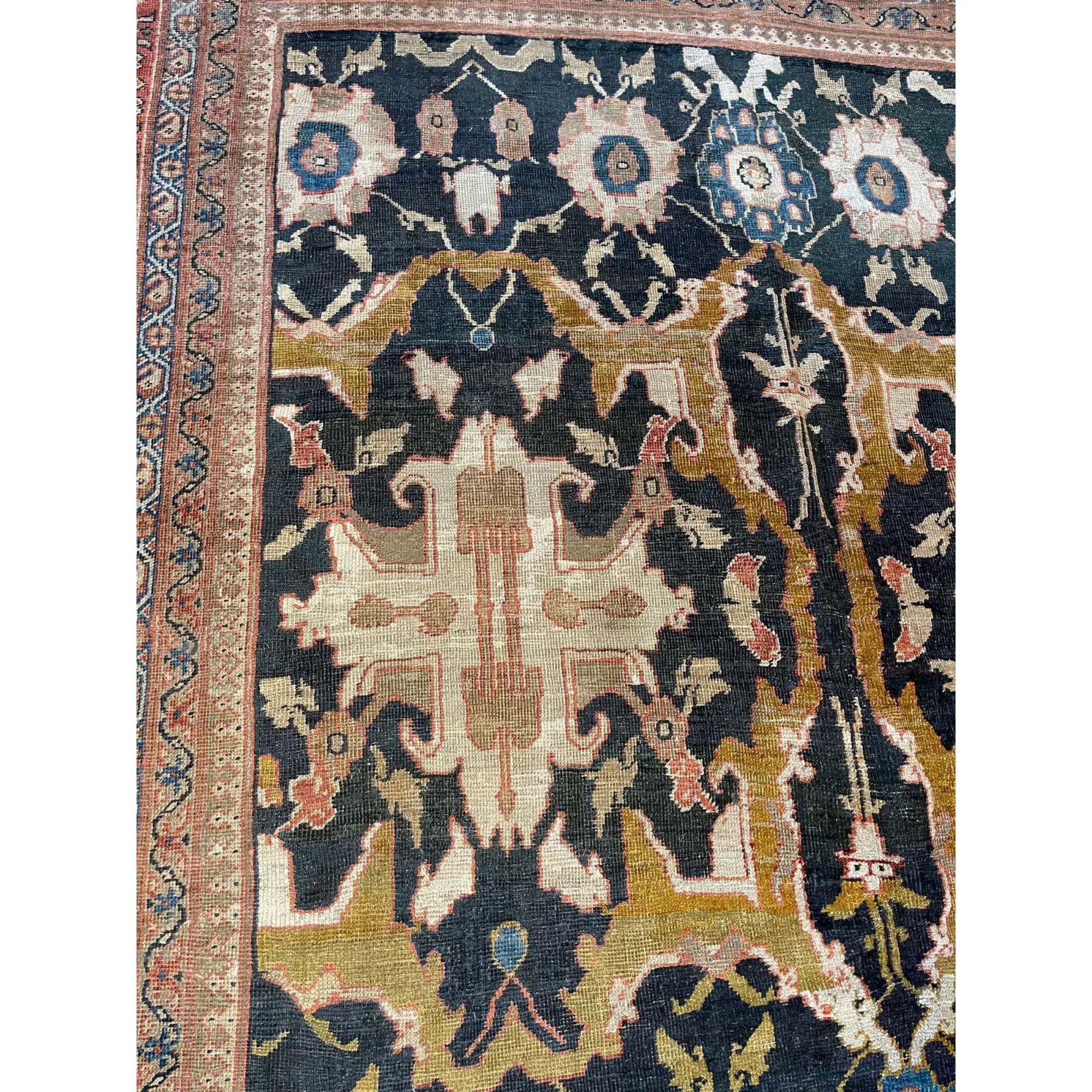 Sultanabad 1880 Antique Ziegler Rug 9'8'' X 13' For Sale