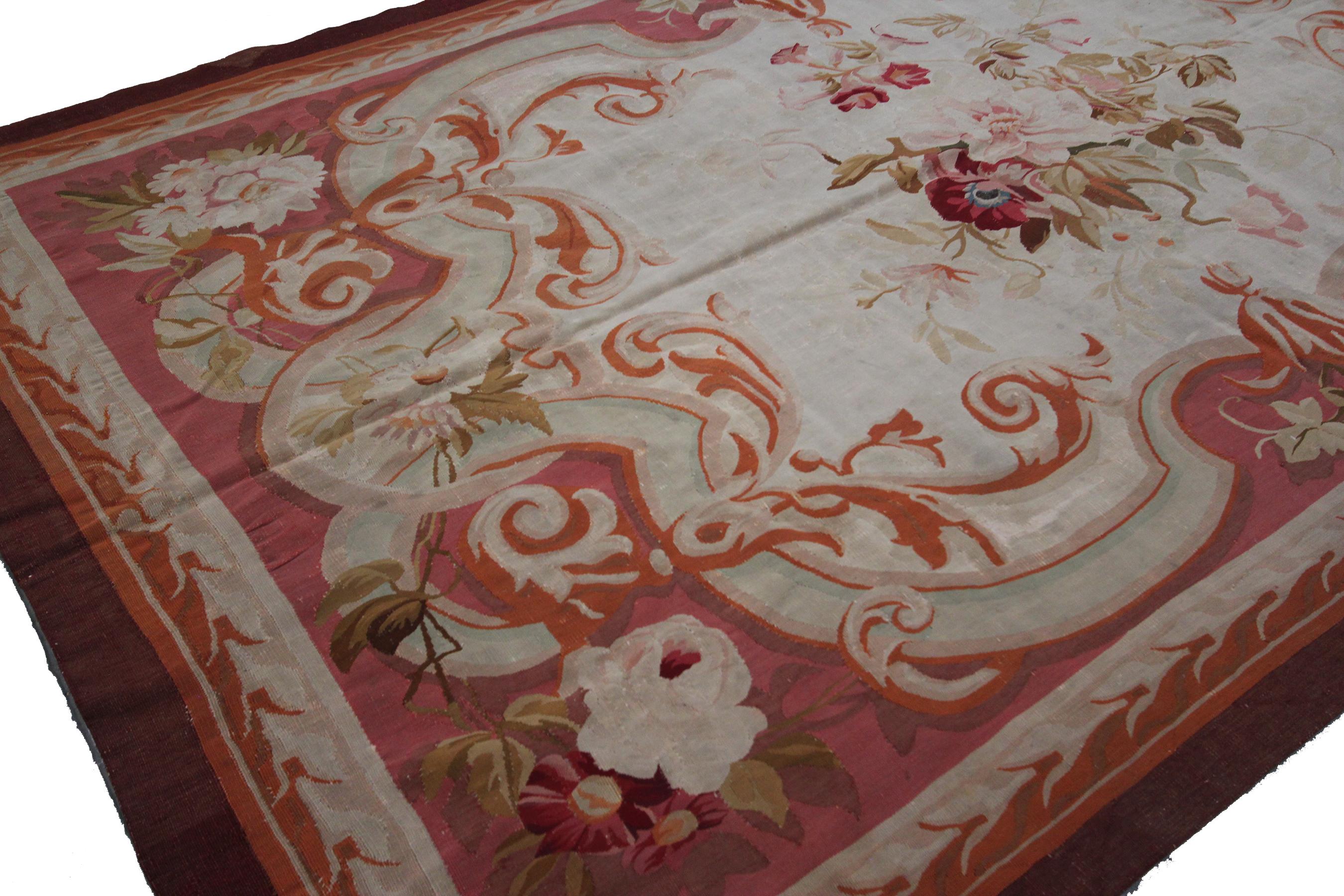 1880 Aubusson Flatwoven French Aubusson Napoleon III For Sale 2