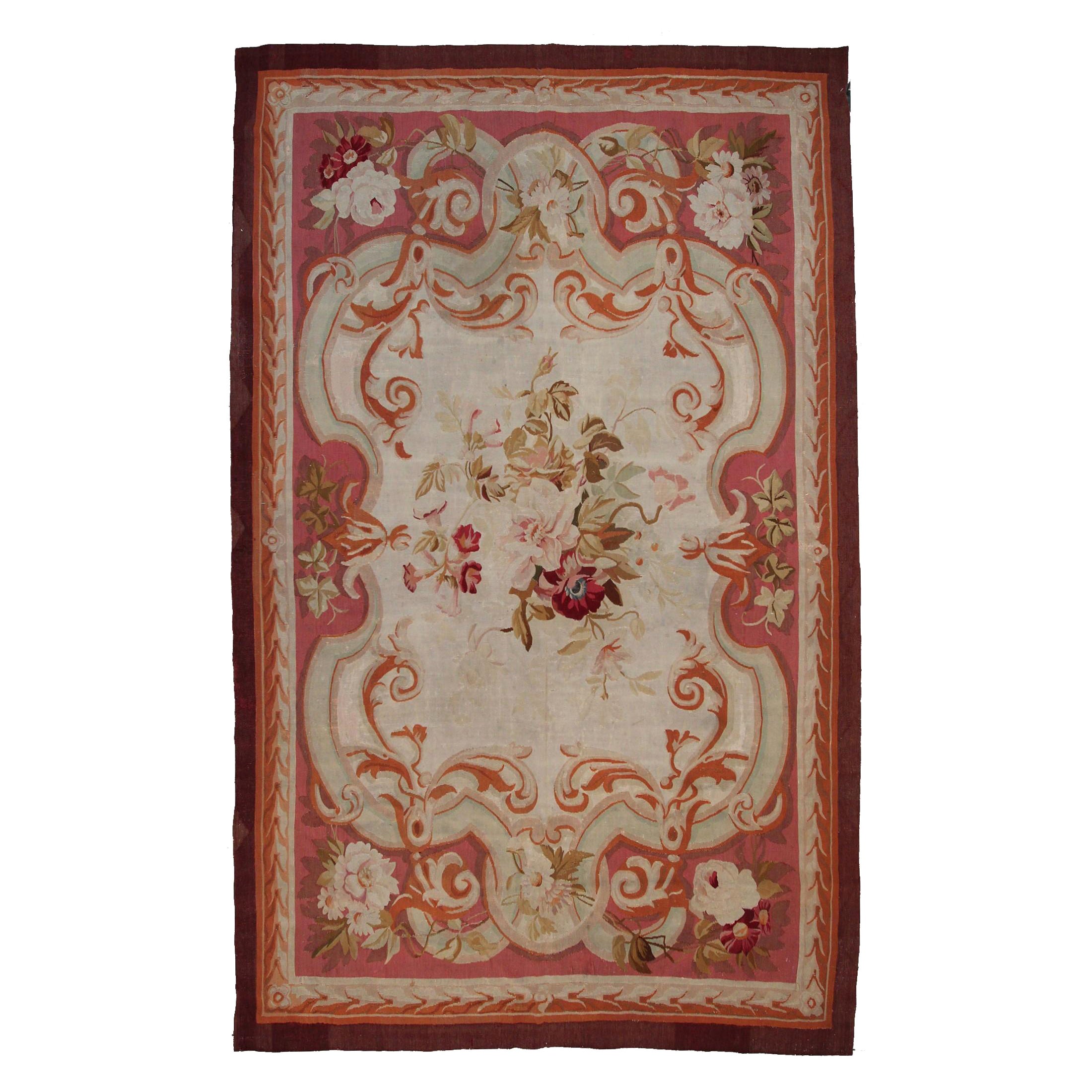 Aubusson Flachgewebter französischer Aubusson-Napoleon III.-Stil, 1880 im Angebot