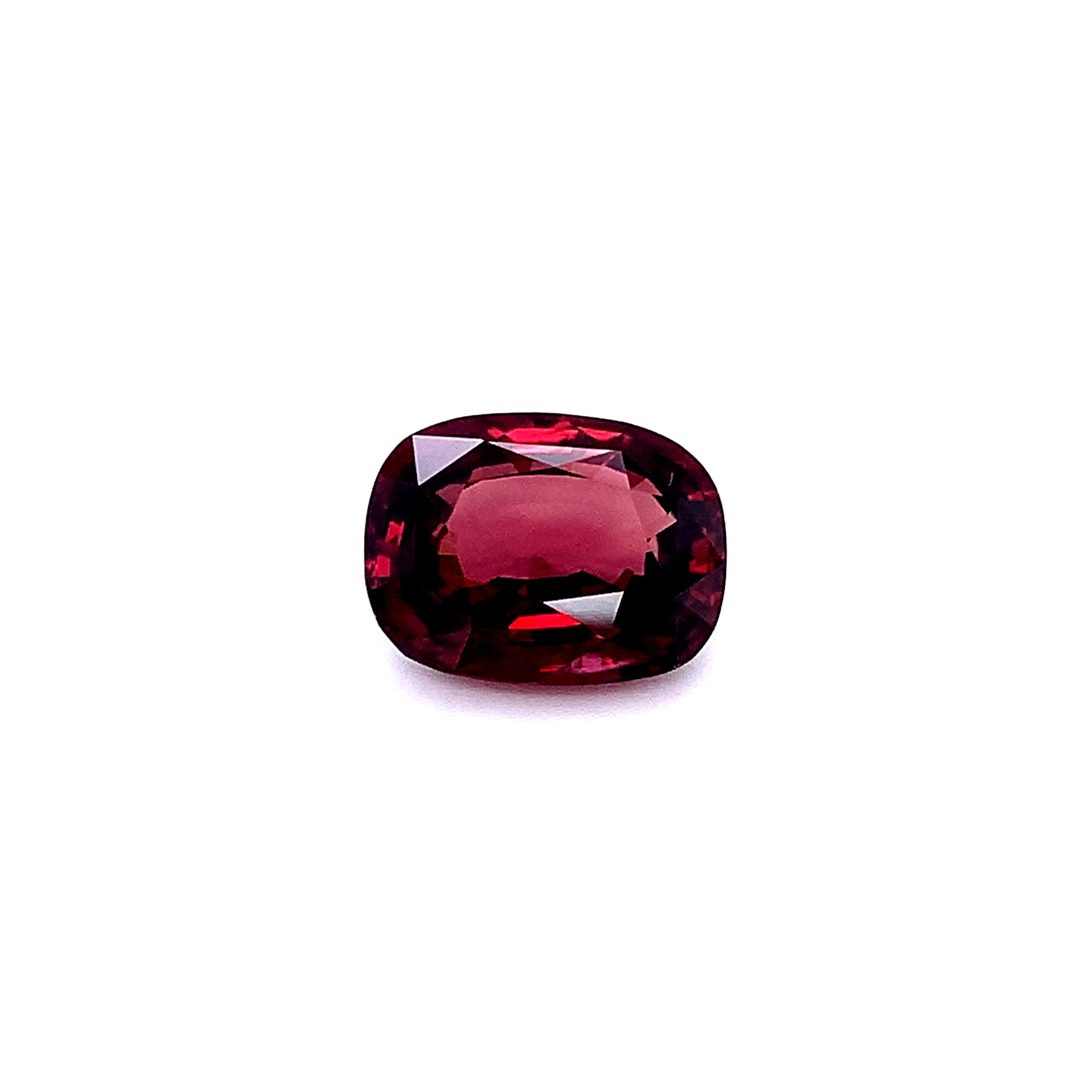 Artisan 18.80 Carat Red Zircon Cushion, Loose Gemstone For Sale