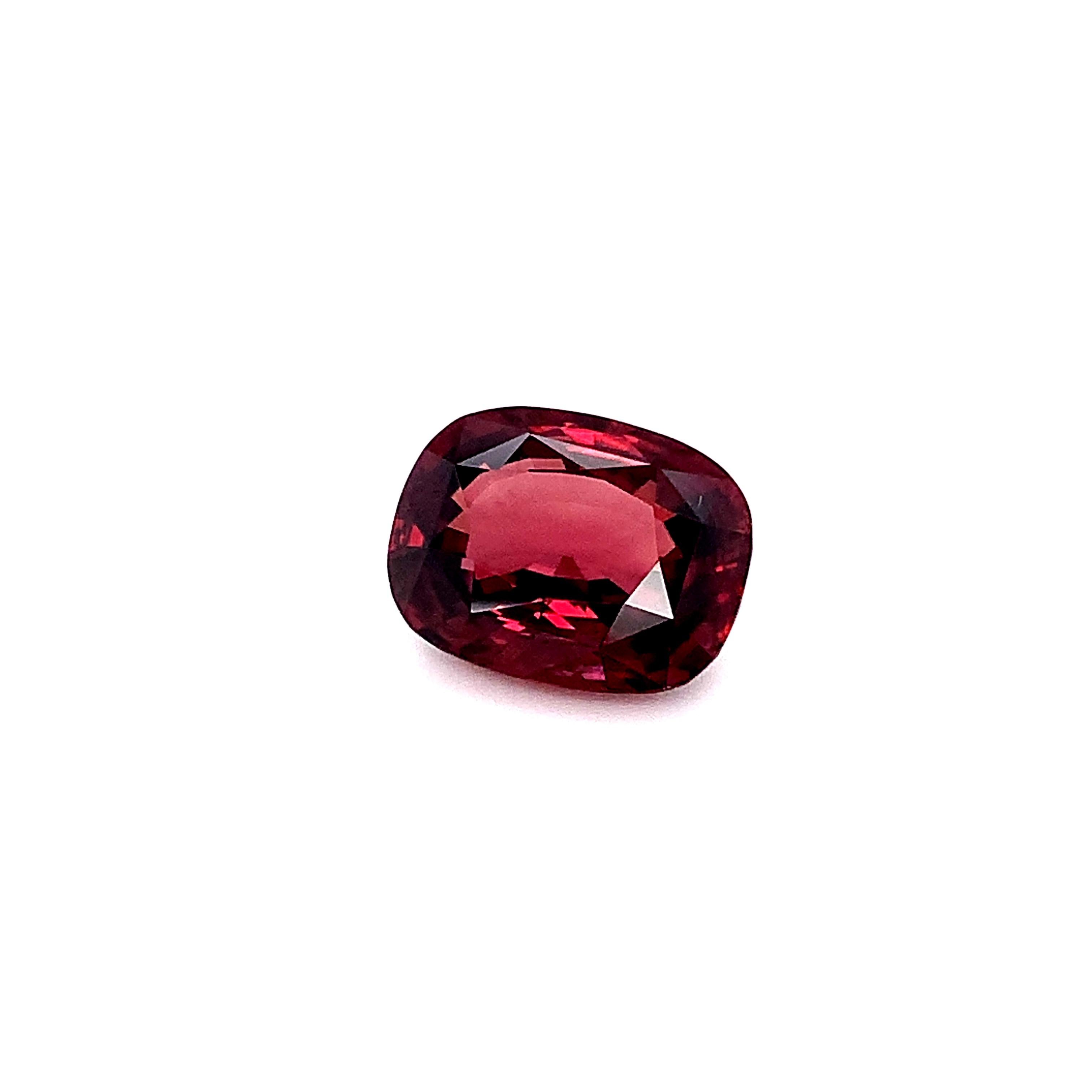 Women's or Men's 18.80 Carat Red Zircon Cushion, Loose Gemstone For Sale