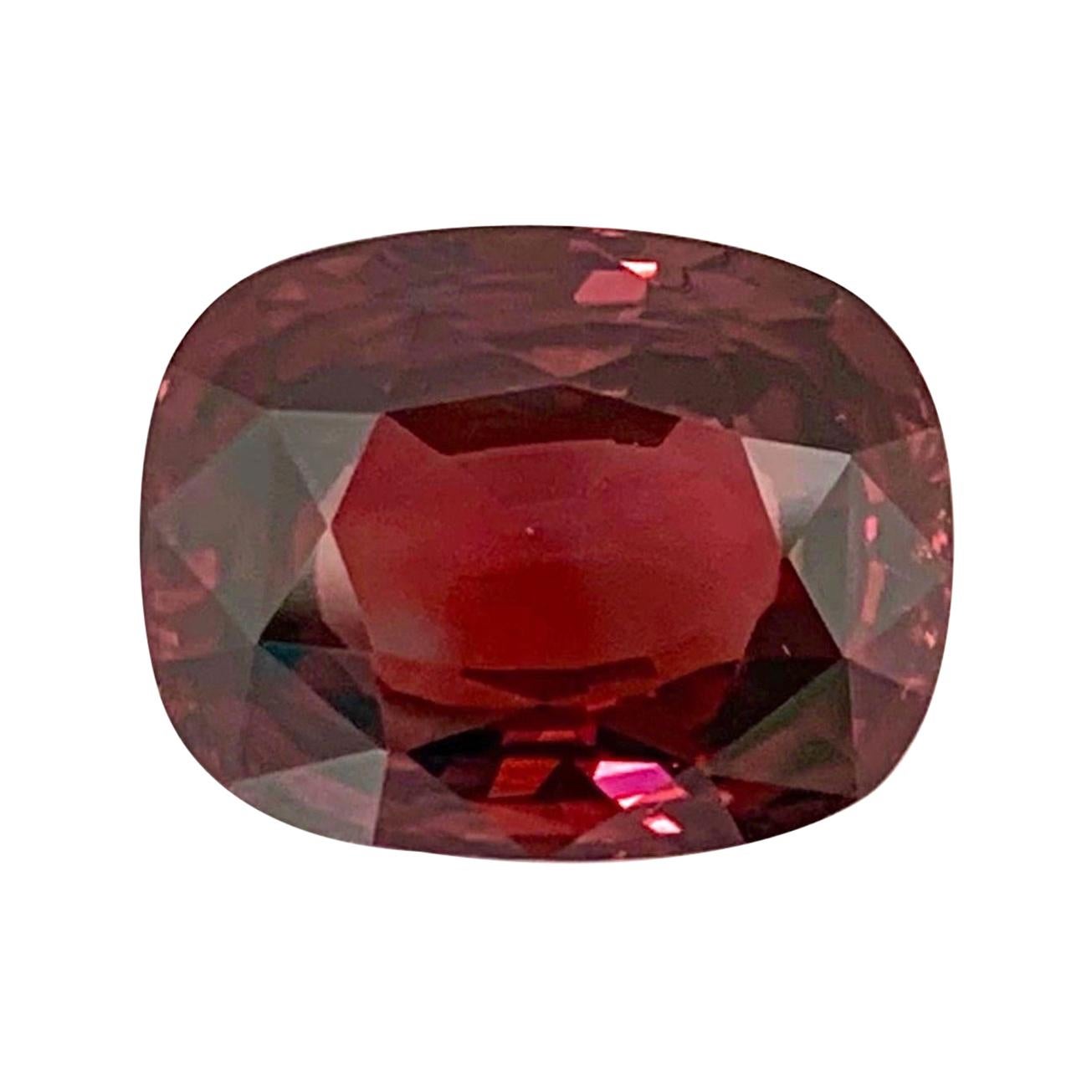 18.80 Carat Red Zircon Cushion, Loose Gemstone For Sale