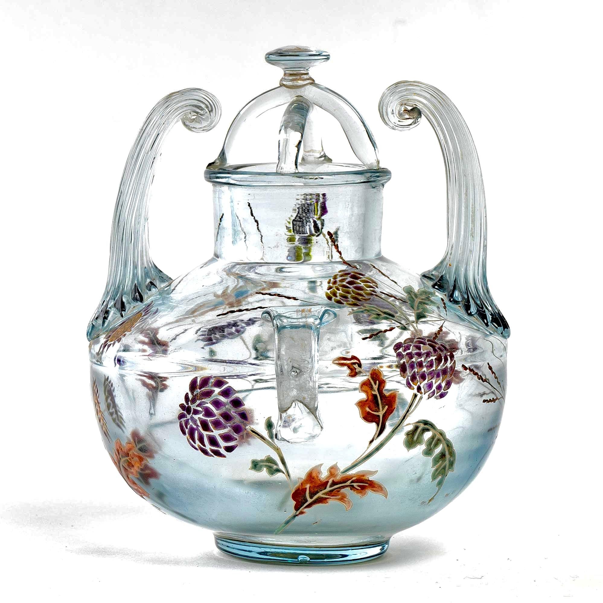 French 1880 Emile Gallé, Vase Perfume Burn 