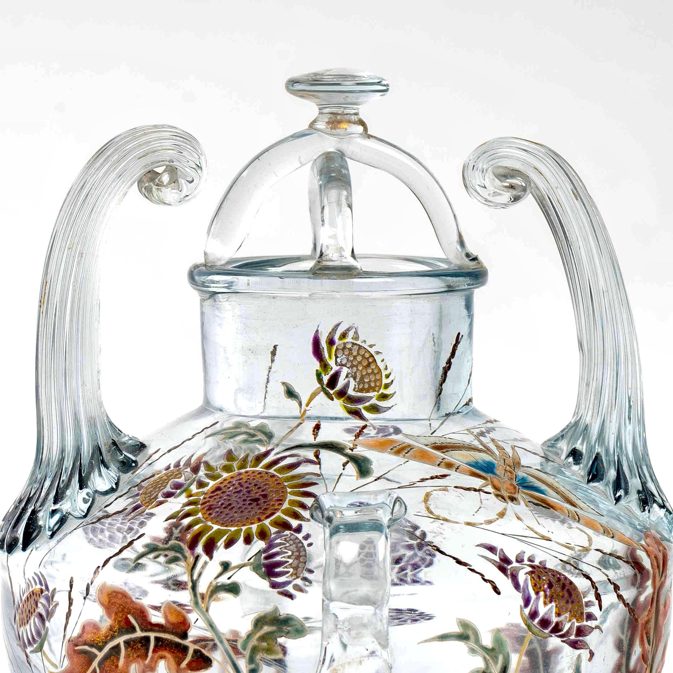 1880 Emile Gallé, Vase Perfume Burn 
