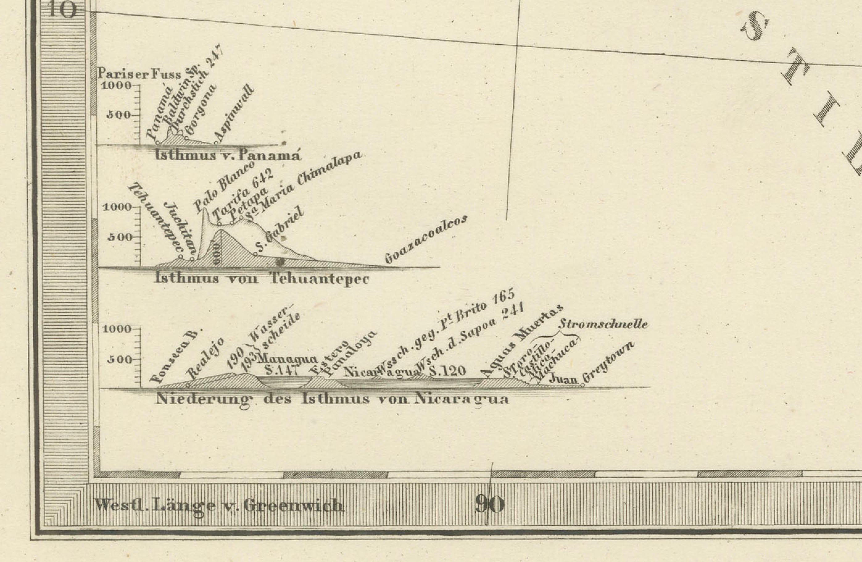 1880 Map of the Caribbean and Central America by Adolf Stieler In Good Condition For Sale In Langweer, NL