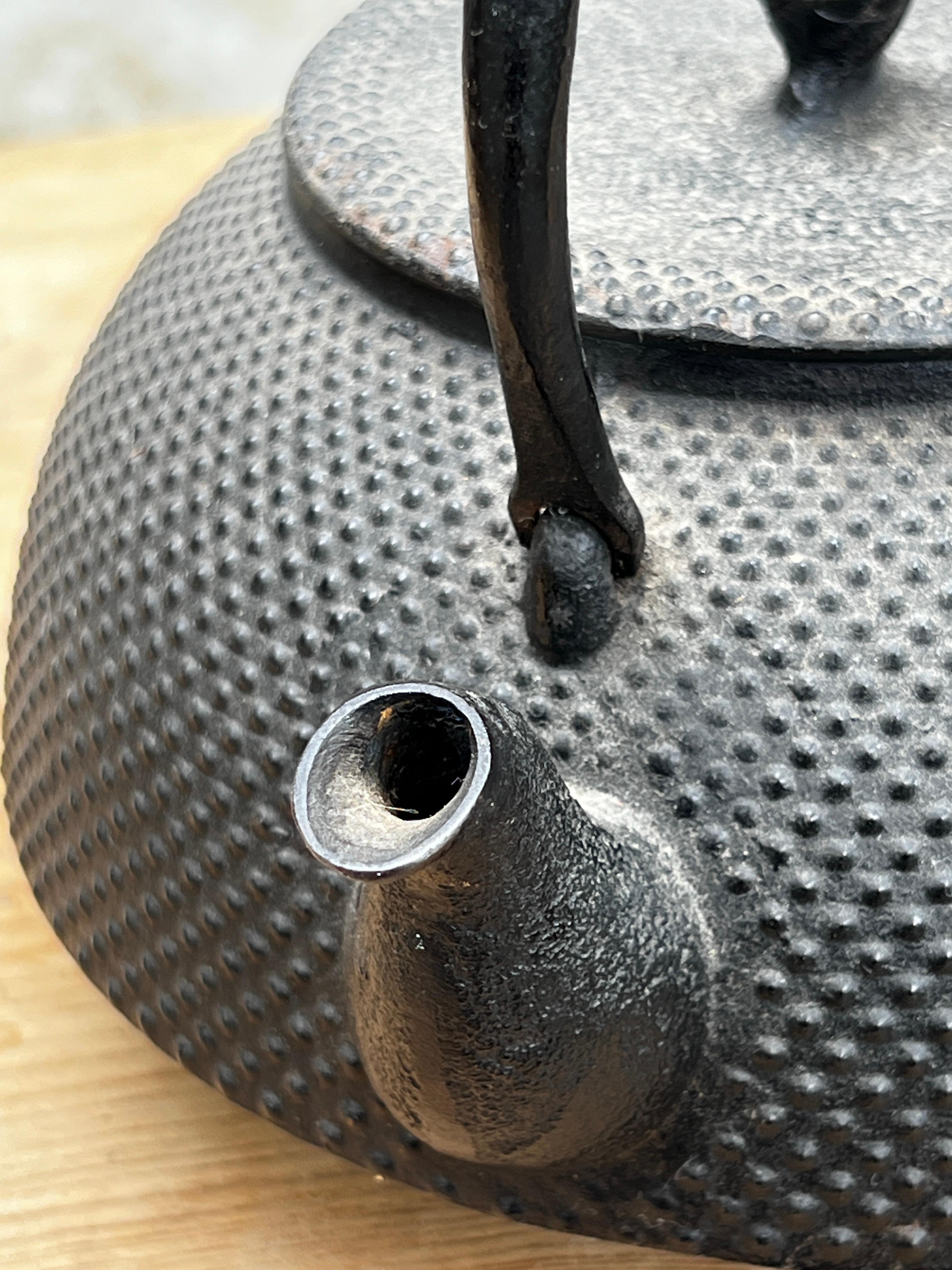 1880 Meiji Japanese Cast Iron Nambu Tekki Kettle 4
