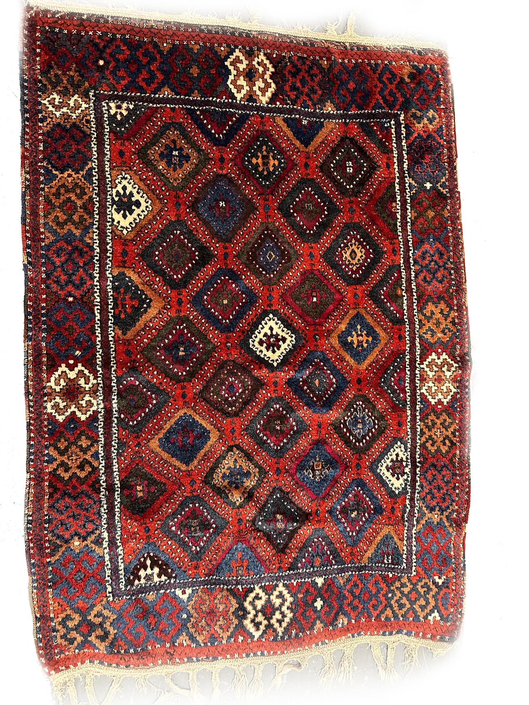 1880 Rare Antique Turkish Rug Tribal Geometric 4x6

