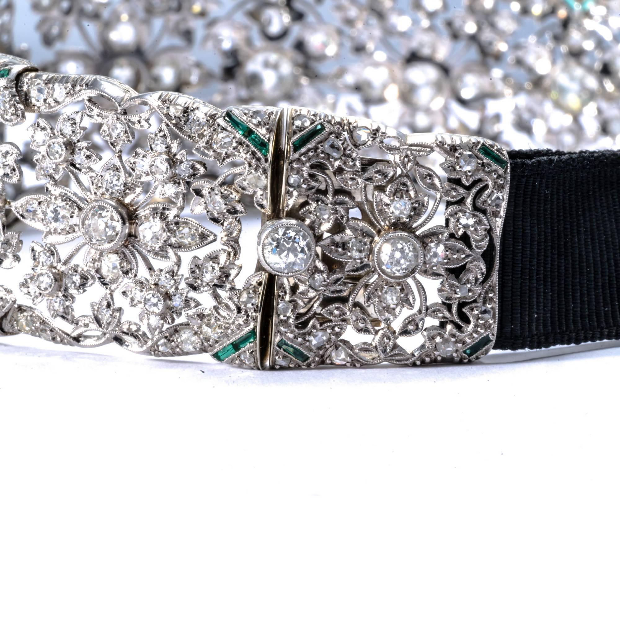 1890 Victorian Diamond Set Convertible Choker Bracelet Tiara 5