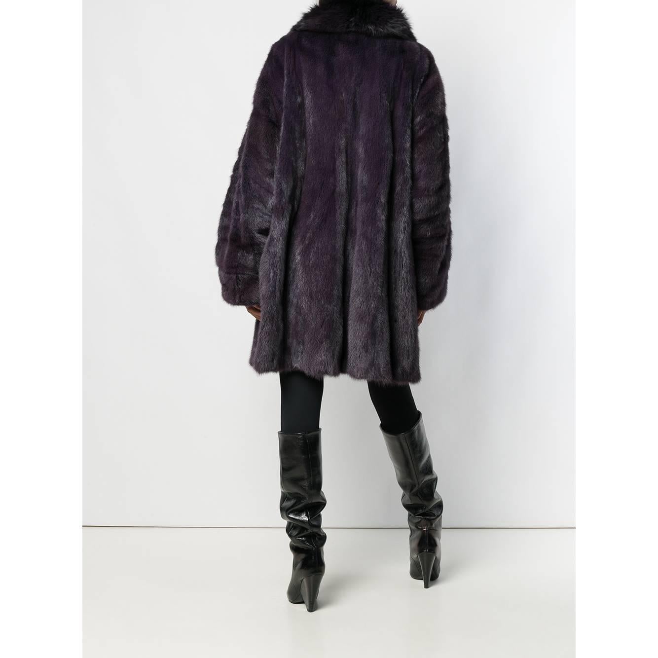 mens purple fur coat