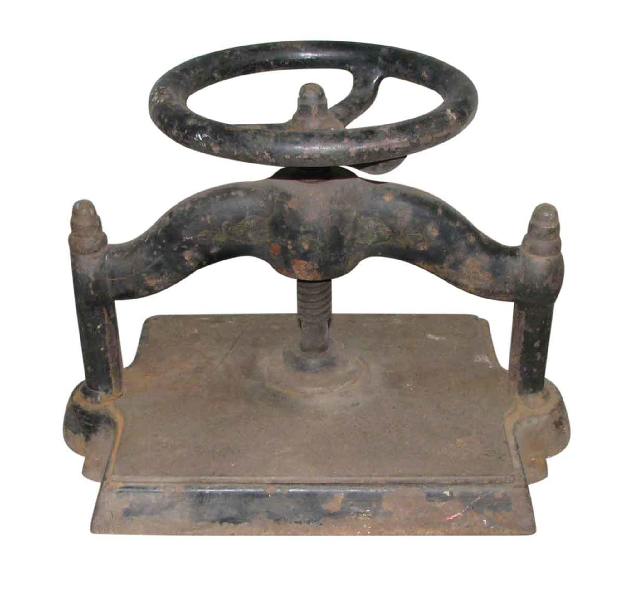 1880s Antique Cast Iron Book Press