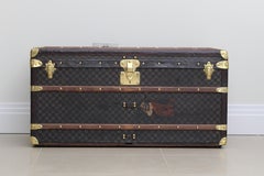 1880s Antique Louis Vuitton Trunk Damier Courier Steamer