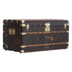 Antiquités 1880 Louis Vuitton Malle Damier Courier Vapeur